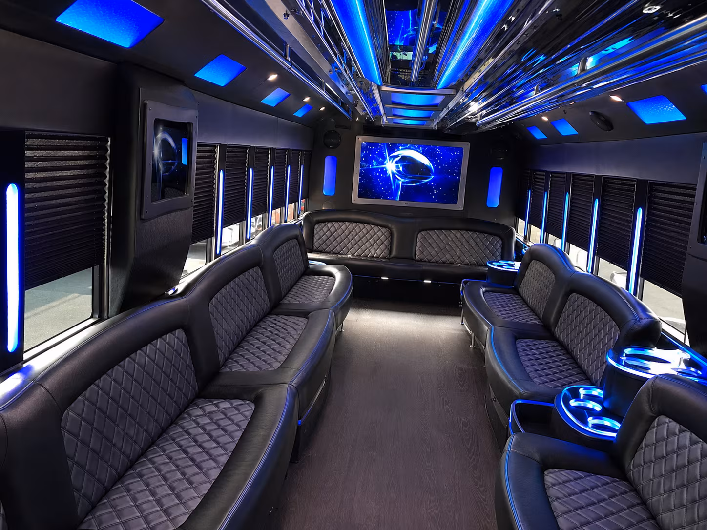 28 Passenger Party Bus Interior