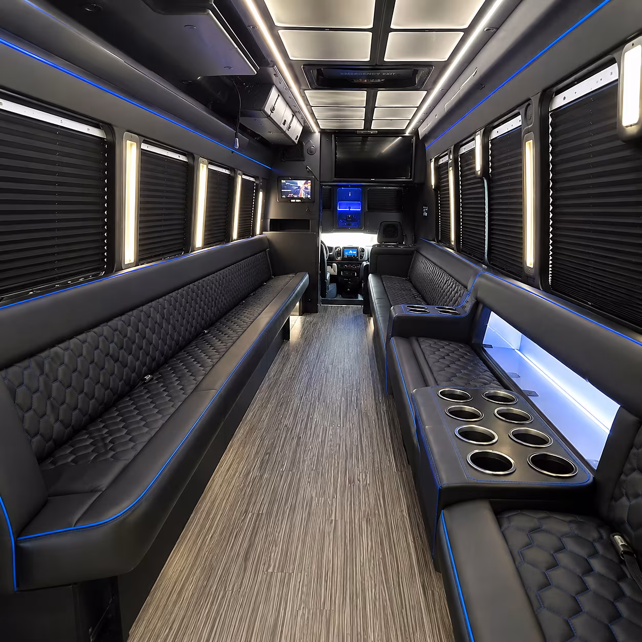 30 Passenger Party Bus Interior