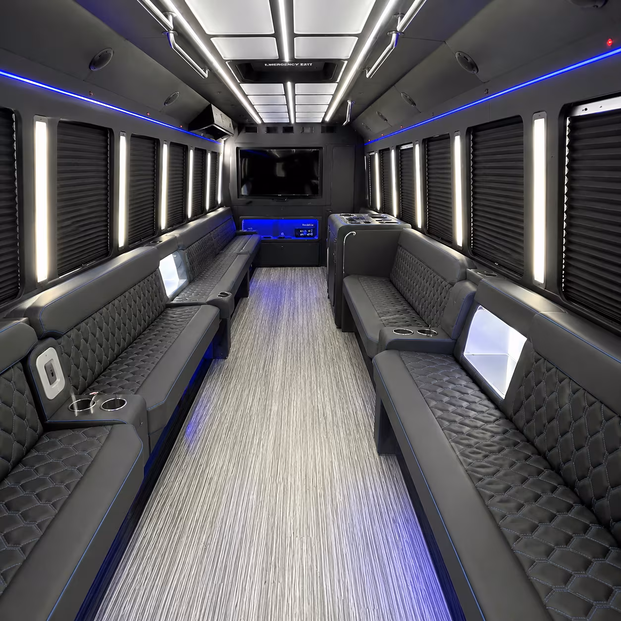 St Petersburg Bachelor & Bachelorette Transportation party bus interior