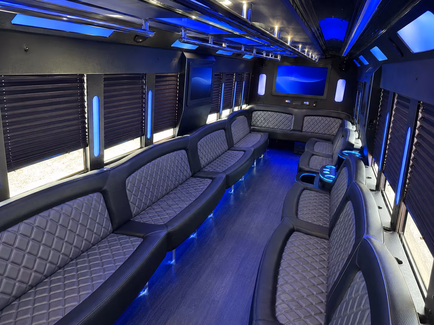 St Petersburg Birthday, Sweet 16, & Quinceañera Transportation party bus exterior