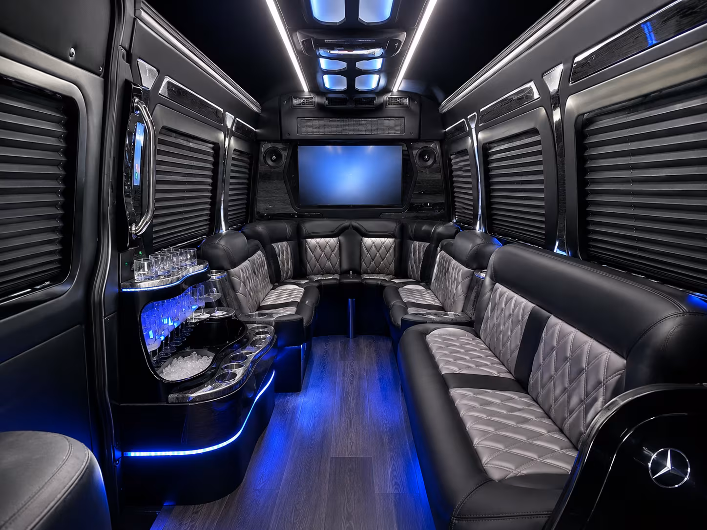 St Petersburg Corporate Transportation party bus exterior