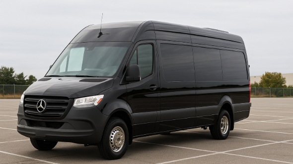 Exterior of Charter Bus Company Orlando's 14 Passenger Sprinter Limousine in Orlando