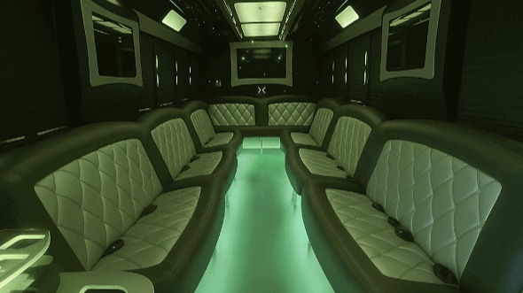 Interior of Charter Bus Company Lakeland's 20 Passenger Party Bus in Lakeland