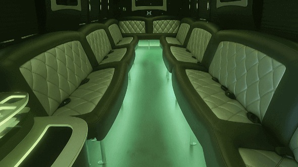 Interior of Charter Bus Company Lakeland's 25 Passenger Party Bus in Lakeland