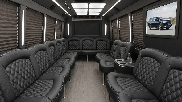 Interior of Charter Bus Company Cape Coral's 28 Passenger Party Bus in Cape Coral