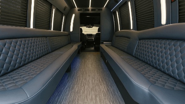 Interior of Charter Bus Company Pinellas Park's 30 Passenger Party Bus in Pinellas Park