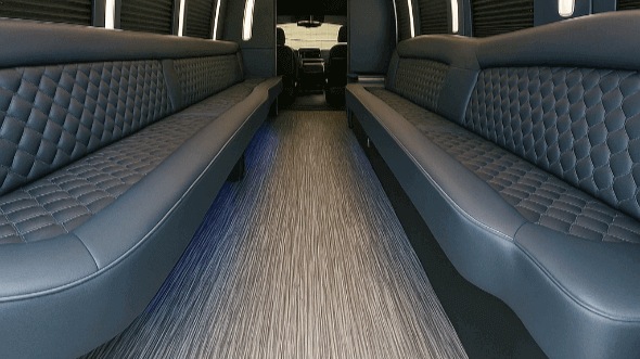Interior of Charter Bus Company Sarasota's 30 Passenger Party Bus in Sarasota