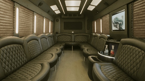 30 passenger party bus interior