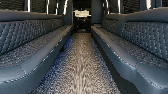 Interior of Charter Bus Company Bradenton's 40 Passenger Party Bus in Bradenton