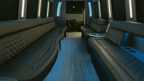 Interior of Charter Bus Company Clearwater's 40 Passenger Party Bus in Clearwater