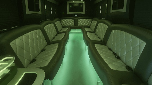 Interior of Charter Bus Company Tampa's 40 Passenger Party Bus in Tampa