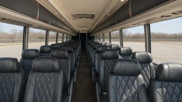 Interior of Charter Bus Company St. Petersburg's 48 Passenger Charter Bus in St. Petersburg