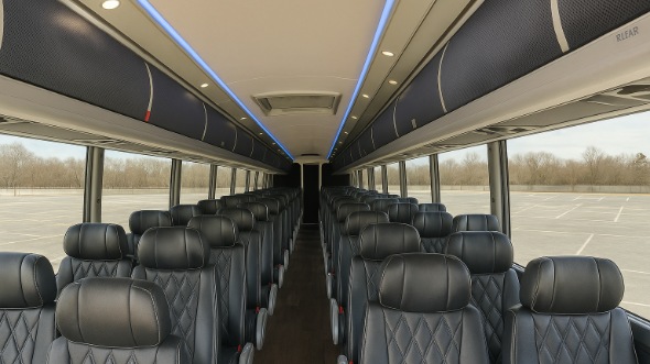 Interior of Charter Bus Company St. Petersburg's 51 Passenger Charter Bus in St. Petersburg
