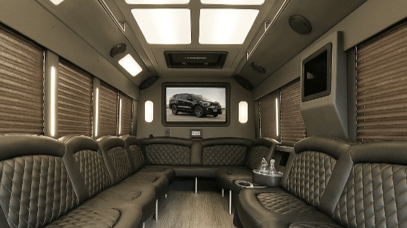 st petersburg 50 passenger party bus interior